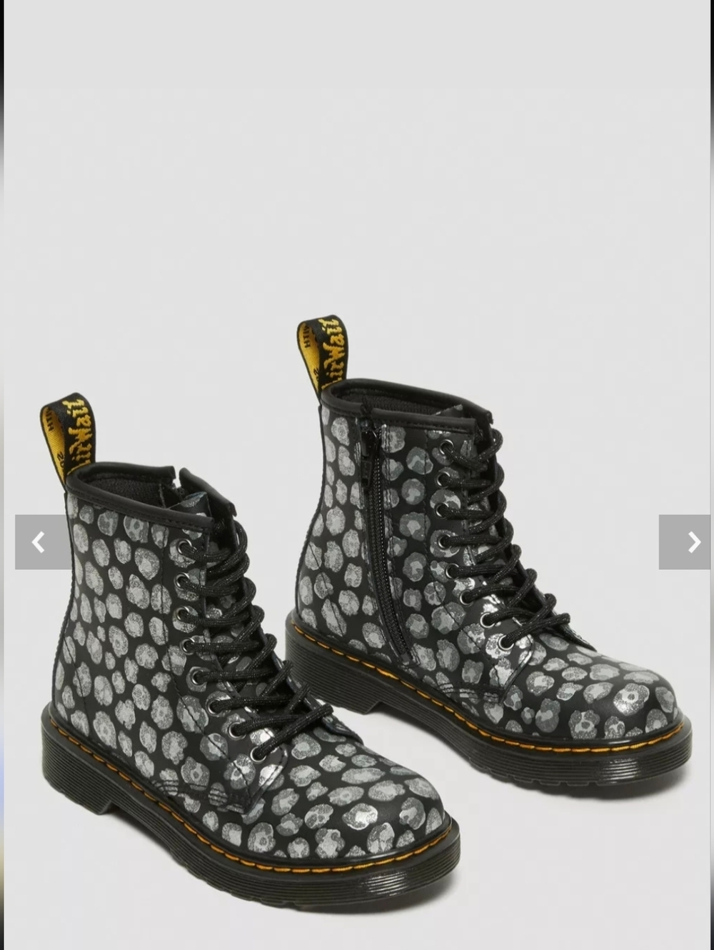Dr. Martens 1460 Leopard Hydro Leather Lace Up Boot 5 NWOB